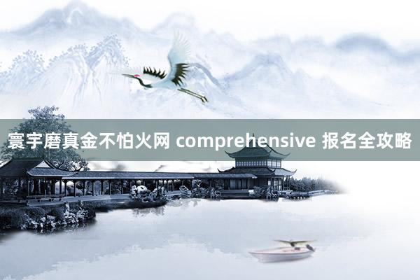 寰宇磨真金不怕火网 comprehensive 报名全攻略