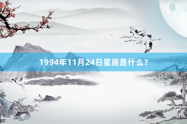 1994年11月24日星座是什么？